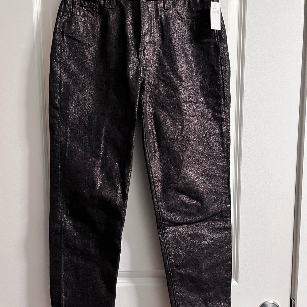 Old Navy Women’s Black High-Waisted Shine Jeans
